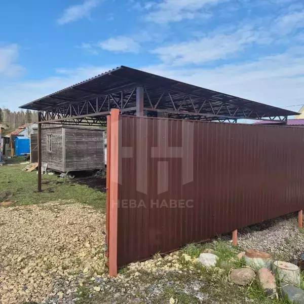 большой односкатный навес