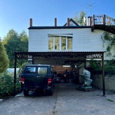 автомобильные навес с кровлей из профилированного листа